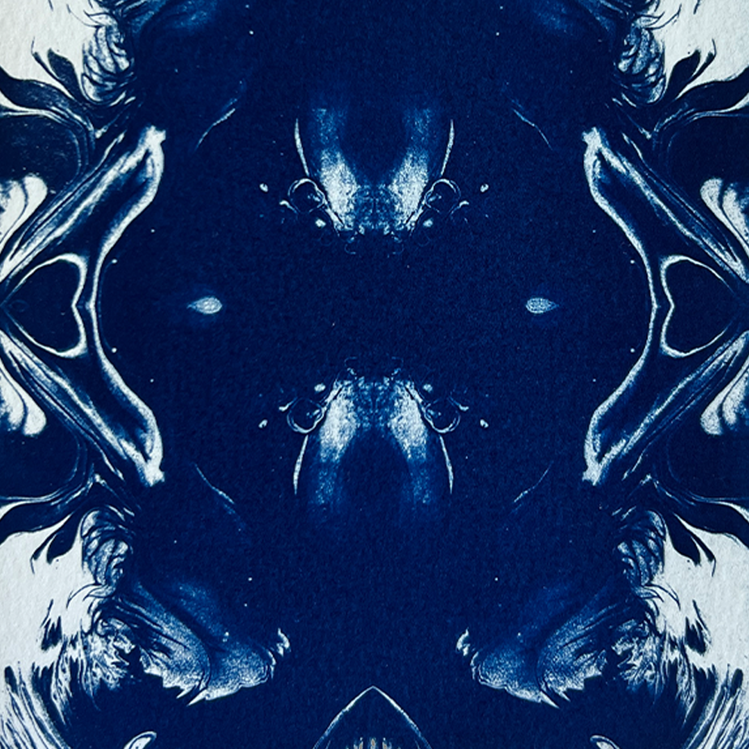 Mirrored Texture I | Cyanotype Print