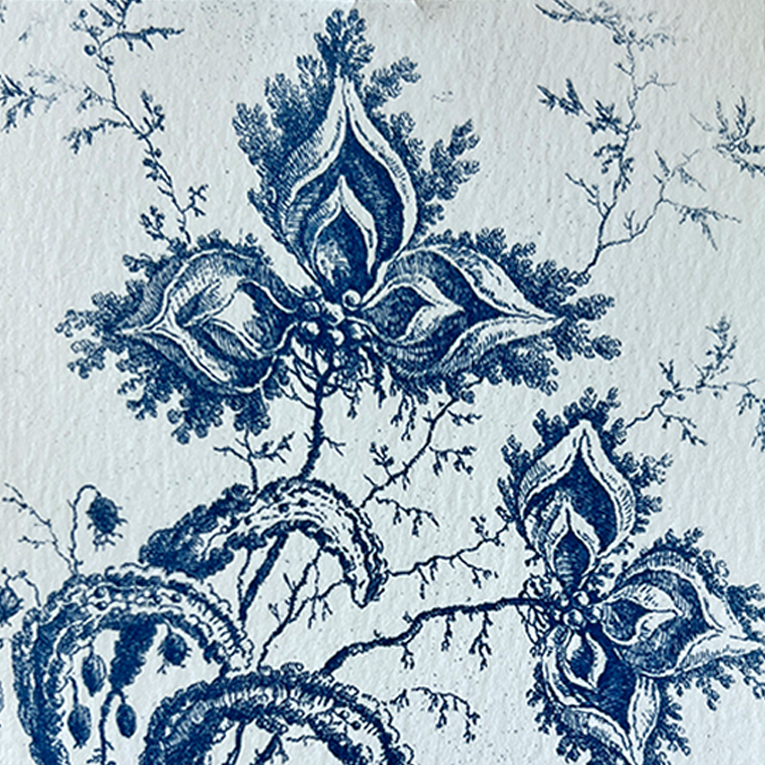 Embroidered Flowers | Cyanotype Print