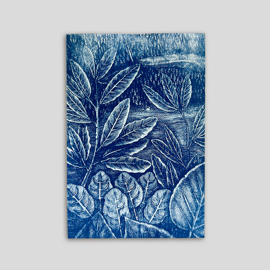 Jungle Etching | Cyanotype Print