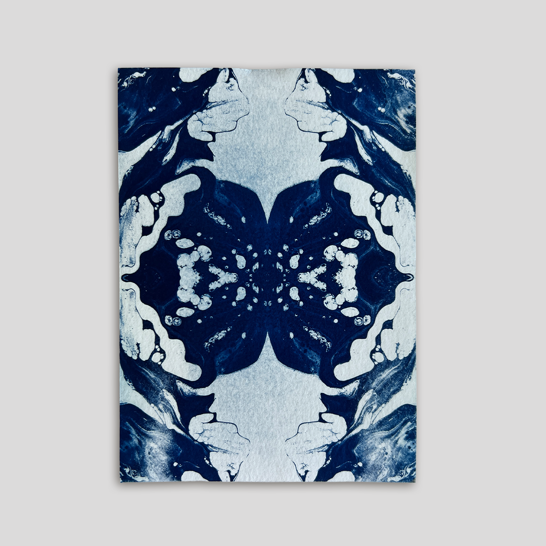Mirrored Texture II | Cyanotype Print