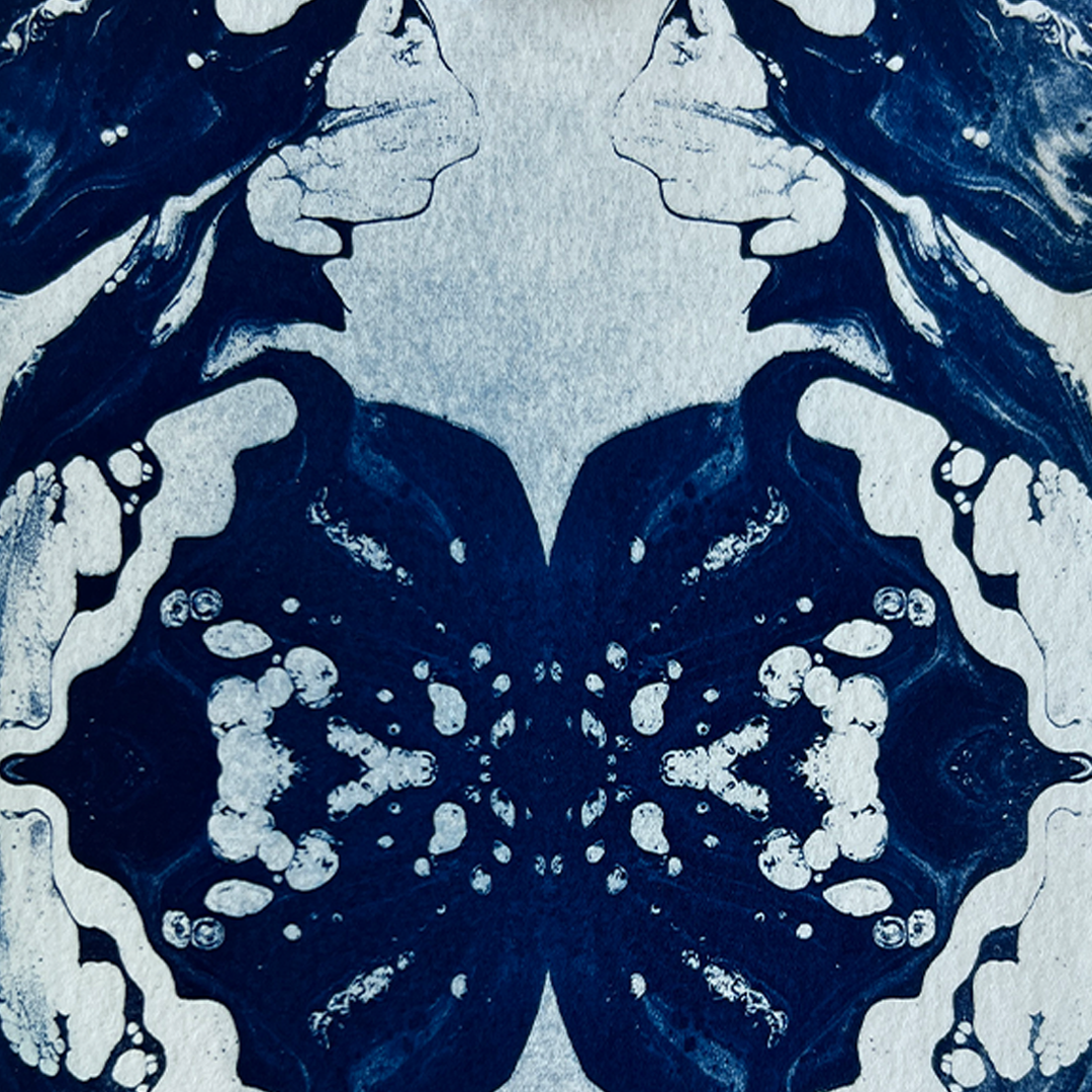 Mirrored Texture II | Cyanotype Print