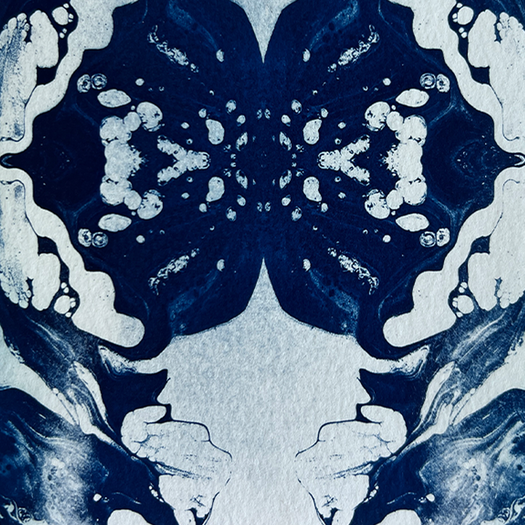 Mirrored Texture II | Cyanotype Print